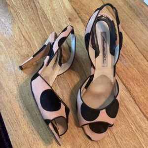 BRIAN ATWOOD Ponyhair Pink Polka Dot Size 40